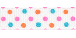 Summer Fun Confetti Dots Grosgrain Ribbon