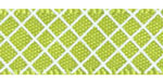 Crosshatch on Apple Green Satin Ribbon