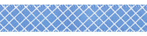 Crosshatch on Capri Blue Satin Ribbon