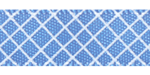 Crosshatch on Capri Blue Satin Ribbon