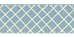 Crosshatch on Nile Blue Satin Ribbon