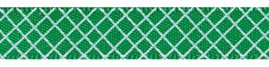 Crosshatch on Emerald Satin Ribbon