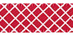 Crosshatch on Red Satin Ribbon