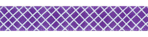 Crosshatch on Regal Purple Satin Ribbon