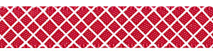 Crosshatch on Red Satin Ribbon