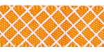 Crosshatch on Tangerine Satin Ribbon