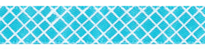 Crosshatch on Turquoise Satin Ribbon