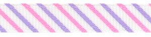 Geranium Pink and Hyacinth Diagonal Striped Grosgrain Ribbon SPOOL SALE!