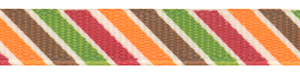 Autumn Bold Diagonal Striped Grosgrain Ribbon Spool SALE!