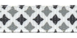 Black and Gray Diamond Print Grosgrain