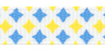 Blue & Yellow Diamond Print Grosgrain HALF OFF!