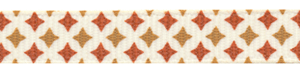 Gold and Copper Diamond Print Grosgrain