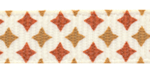 Gold and Copper Diamond Print Grosgrain