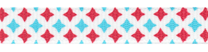 Red and Turquoise Diamond Print Grosgrain Spool SALE!