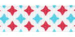 Red and Turquoise Diamond Print Grosgrain Spool SALE!