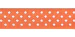 3/8" Swiss Dots Grosgrain Orange