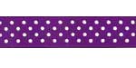 7/8" Swiss Dots Grosgrain Dark Purple HALF OFF!