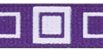 Funky Squares Grosgrain Ribbon Dark Purple
