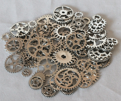 Silver Steampunk Gear and Cog Mix SALE!