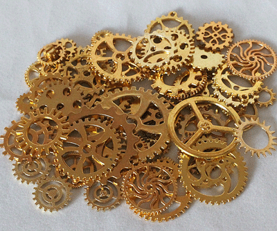 Gold Steampunk Gear and Cog Mix SALE!