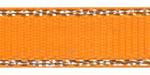 Grosgrain with Silver Edges Tangerine