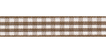 Gingham Brown 3/8 Inch
