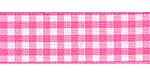 Plaid Ribbon Bright Pink