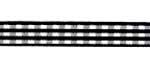 Gingham Black 3/8 Inch