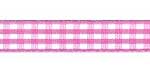 Gingham Bright Pink 3/8 Inch 