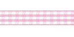 Gingham Light Pink 3/8 Inch