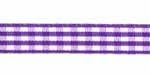 Gingham Purple 3/8 Inch 