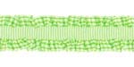 Elastic Double Ruffles Ribbon Lime