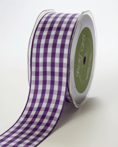 1.5 Inch Purple Gingham