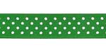 7/8" Swiss Dots Grosgrain Bright Green HALF OFF!