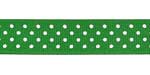 7/8" Swiss Dots Grosgrain Bright Green HALF OFF!