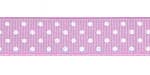 7/8" Swiss Dots Grosgrain Lavender HALF OFF!