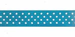 7/8" Swiss Dots Grosgrain Dark Turquoise HALF OFF!