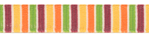 3/8" Autumn Bold Vertical Striped Grosgrain Ribbon