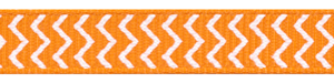 Tangerine Chevron Striped Grosgrain Ribbon HALF OFF!