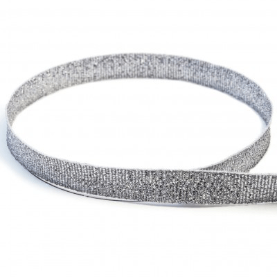 Grosgrain Ribbon Silver Metallic