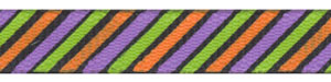 Halloween Bold Diagonal Striped Grosgrain Ribbon