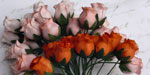 10 x 12 mm Rose Buds Mixed Peach/Orange RESTOCKED!