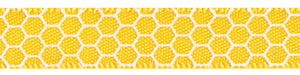 3/8" Honeycomb Print on Maize Satin Ribbon