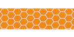 3/8" Honeycomb Print on Tangerine Satin Ribbon