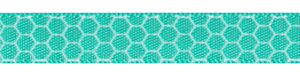 3/8" Honeycomb Print on Tropic Satin Ribbon