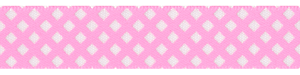 5/8" Lattice Print Satin Ribbon Geranium Pink SALE!