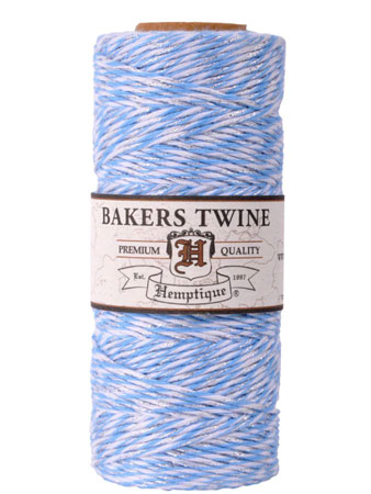 Baker's Twine Metallic Blue/White/Silver
