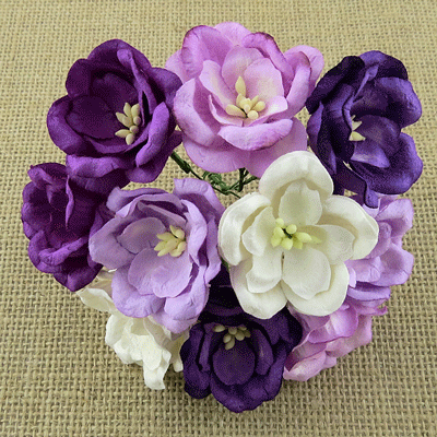 Wild Orchid Craft Magnolias Mixed Purple/Lilac