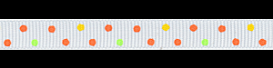 3/8" Multi Dots Grosgrain Citrus HALF OFF!