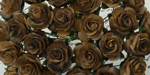 Wild Orchid Crafts Open Roses 2-Tone Chocolate Brown